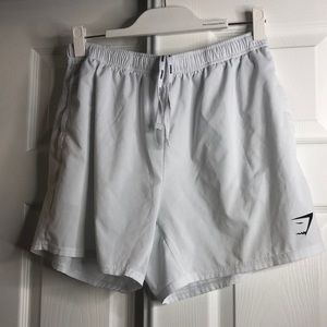 Gymshark White Drawstring Shorts Athletic L